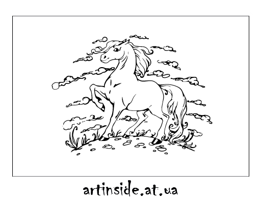 Иллюстрация лошадь