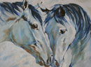 Картина с лошадьми "Нежность" на заказ